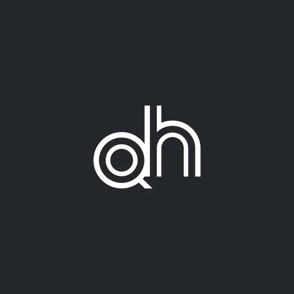Logo della lettera Q & H — Vettoriale Stock