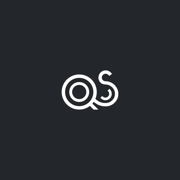 Logo della lettera Q & S — Vettoriale Stock