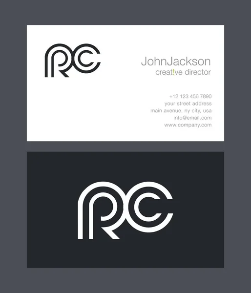 R & C Letter Logo — Stock Vector