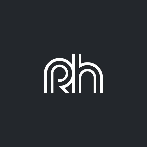 R & H logotipo da carta — Vetor de Stock