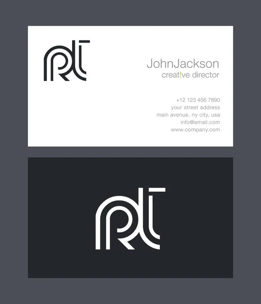 R & T Letter Logo — Stock Vector