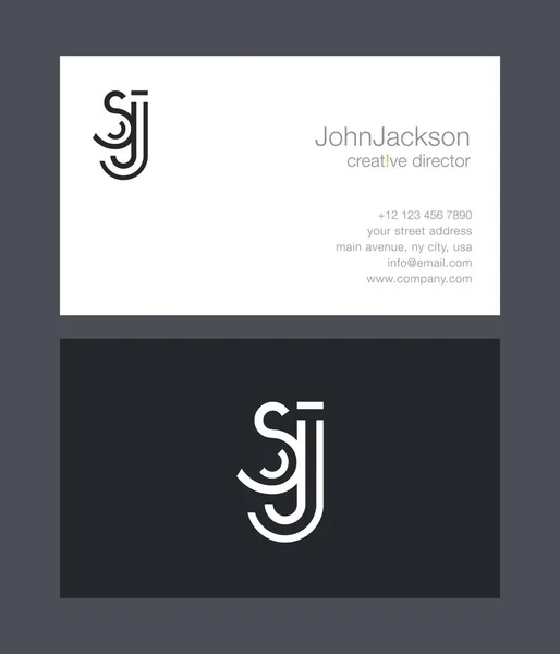 S & Logo písmeno J — Stockový vektor