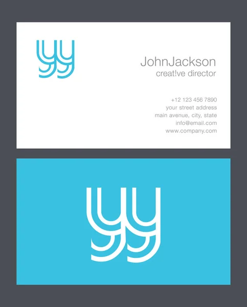 Y & Y Letter Logo — Wektor stockowy