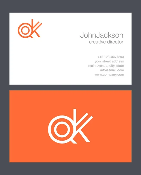 Q & K brief Logo — Stockvector
