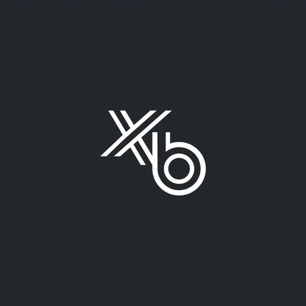 Logotipo de la letra X & B, icono , — Vector de stock