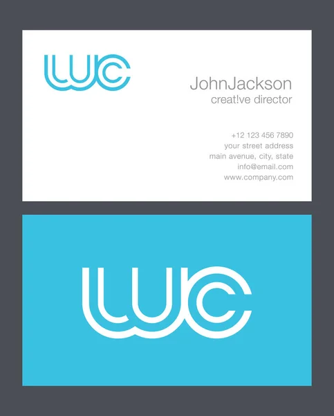 Піктограма логотипу літери W & C , — стоковий вектор