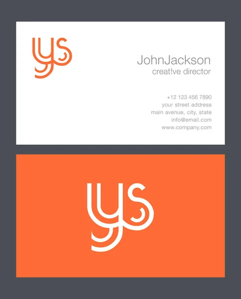 Y & S brev-logotypen — Stock vektor