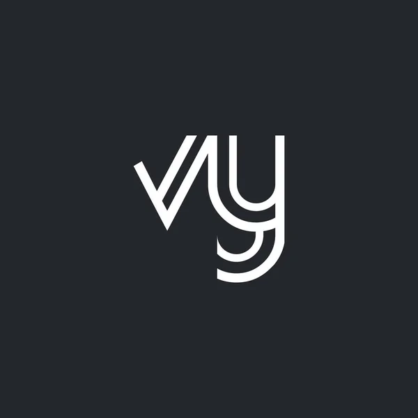 Logotipo de la carta V & Y — Archivo Imágenes Vectoriales