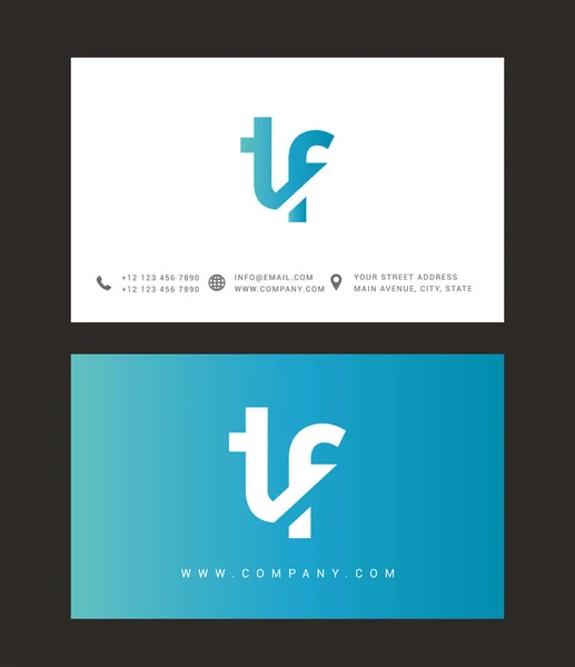 Icona logo lettera T & F — Vettoriale Stock