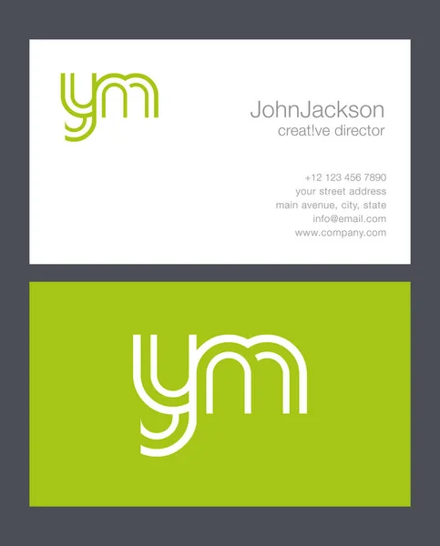 Y & M levél logó — Stock Vector