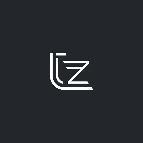 T & Z logotipo da letra — Vetor de Stock