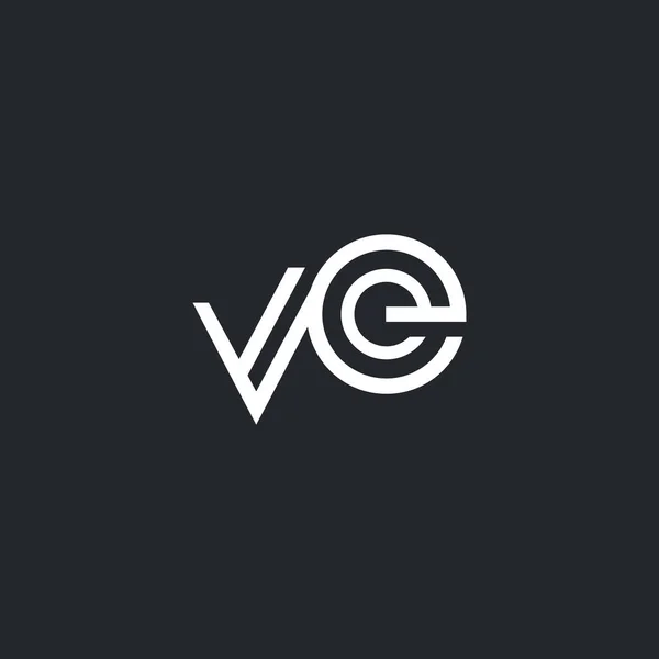 V & E logotipo da carta — Vetor de Stock