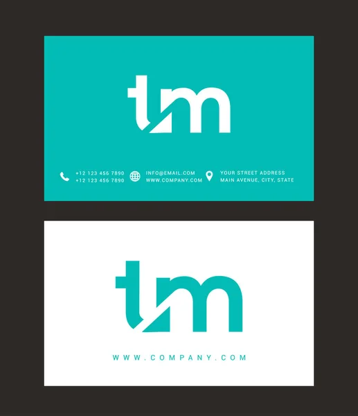 T & M Carta icono del logotipo — Vector de stock