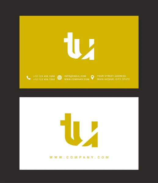 T & ikona Logo litery U — Wektor stockowy