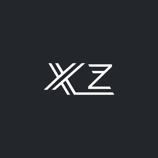 X & Z logotipo da letra, ícone , — Vetor de Stock
