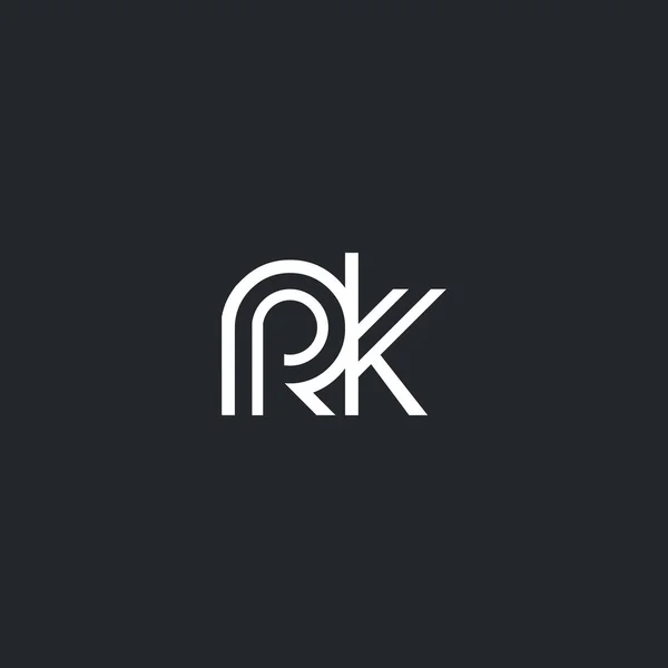 R & k Buchstabe Logo — Stockvektor