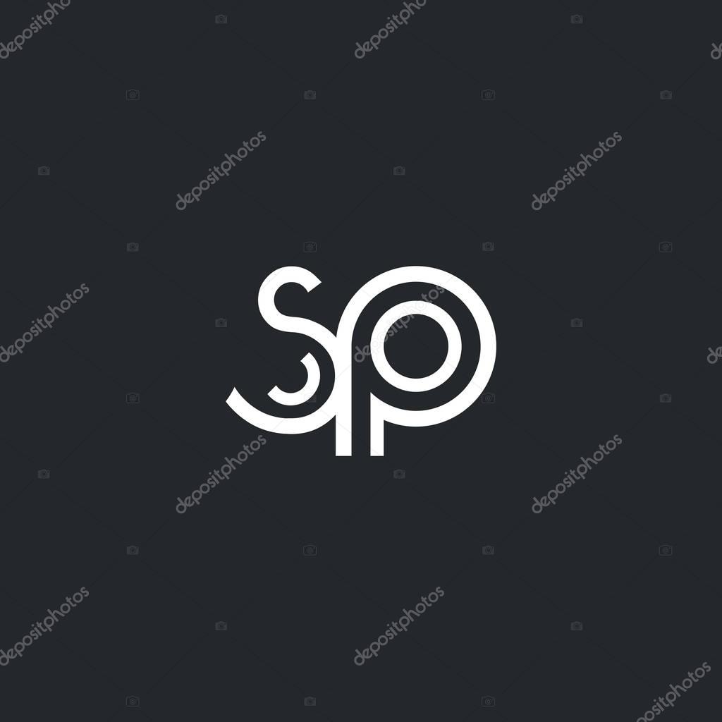 S & P Letter Logo, with Business Card Template Vector illustration