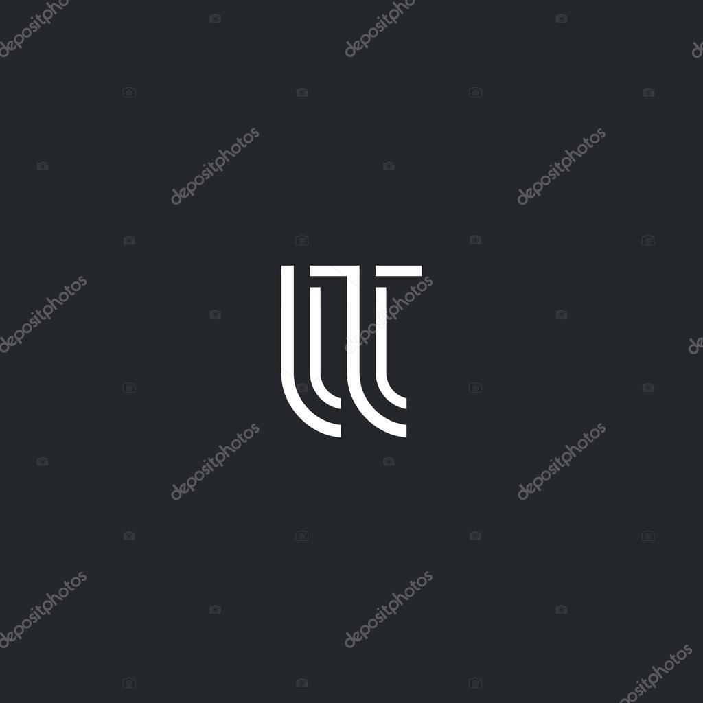 T & T Letter Logo Icon Template, Vector illustration, on black background
