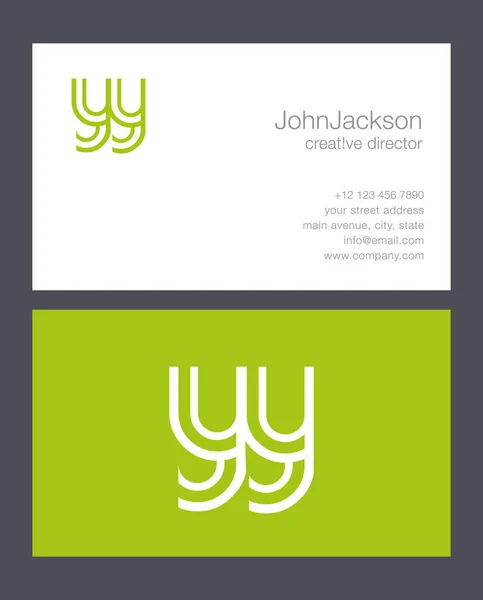 Y & Y Letter Logo — Stock Vector