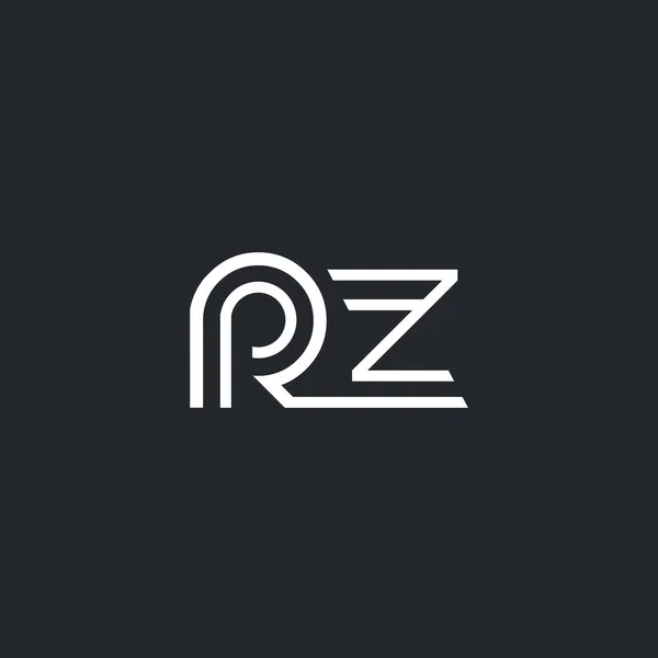 R & Z Letter Logo — Διανυσματικό Αρχείο