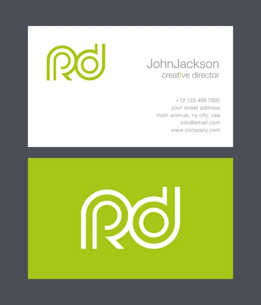 R & D Letter Logo — Stock Vector