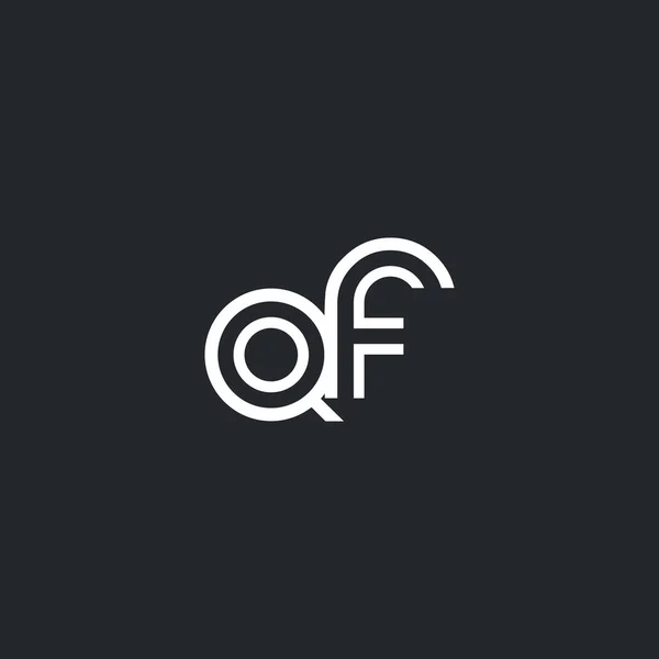 Q & f Buchstabe Logo — Stockvektor