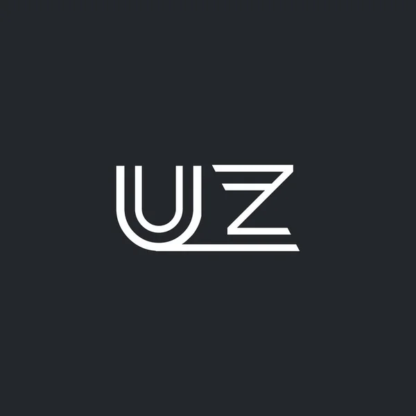 U & Z brief Logo — Stockvector