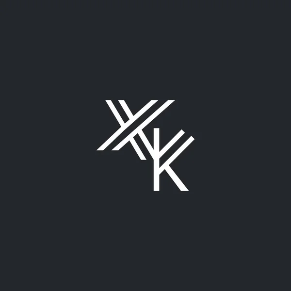 Logotipo de letra X & K, icono , — Vector de stock