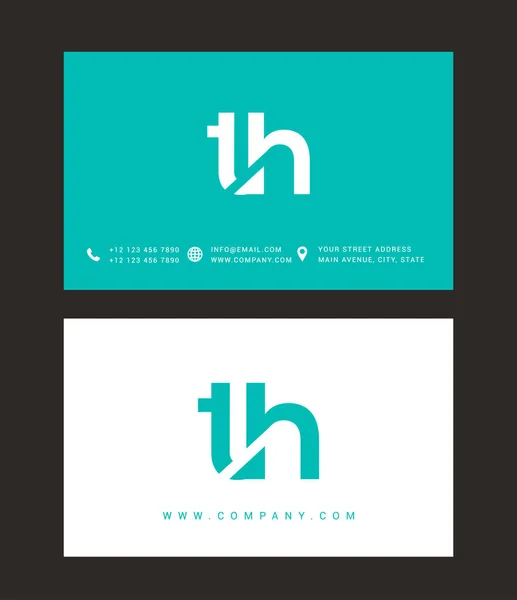 T & H Carta icono del logotipo — Archivo Imágenes Vectoriales