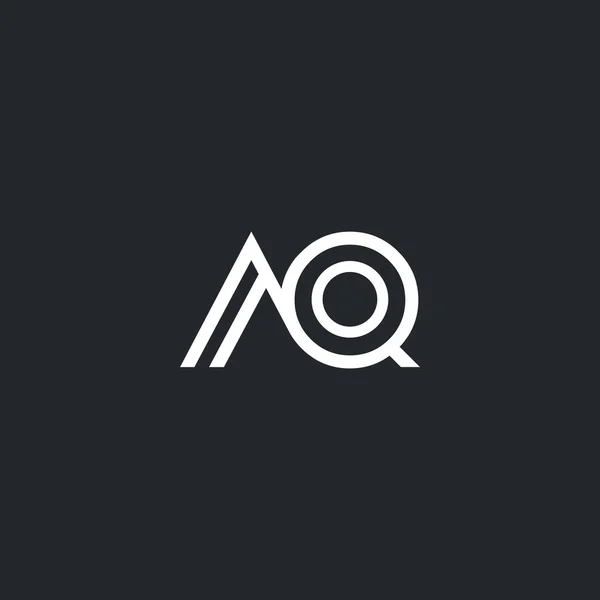 Logotipo de letra A & Q — Vector de stock