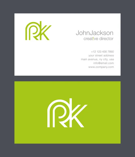 R & K Letter Logo — Stock Vector