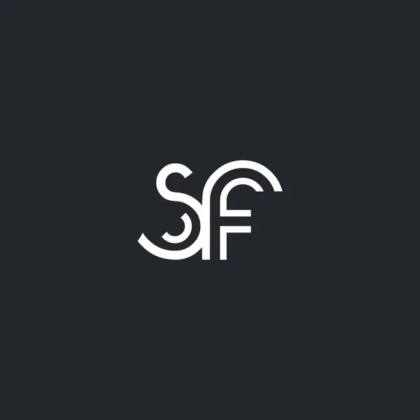 Logotipo de letra S & F — Vetor de Stock