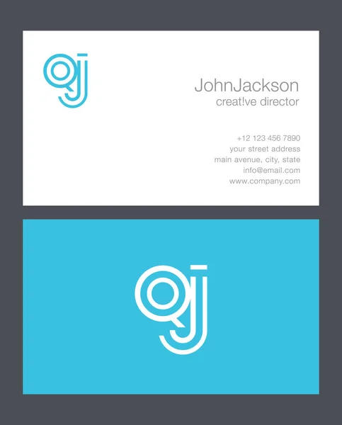 Q & j Buchstabe Logo — Stockvektor