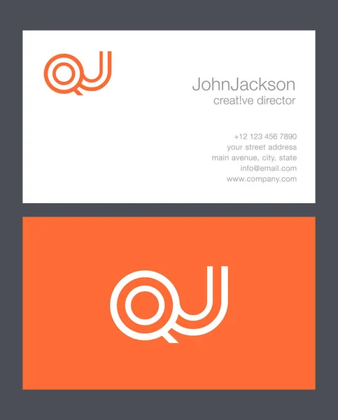 Q & U brief Logo — Stockvector