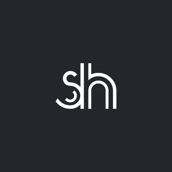 S & H Buchstaben Logo — Stockvektor