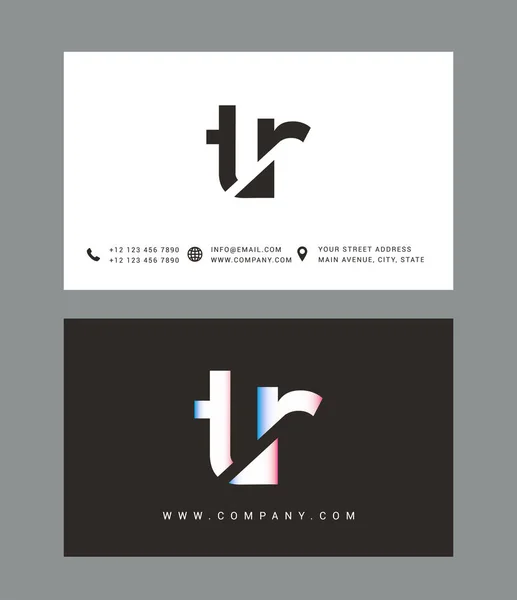 Icona logo lettera T & R — Vettoriale Stock