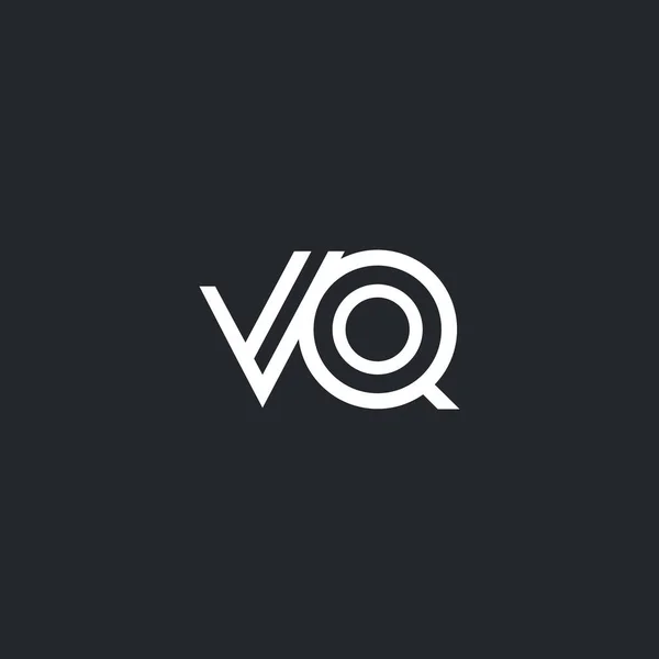 V & Q logotipo da carta — Vetor de Stock