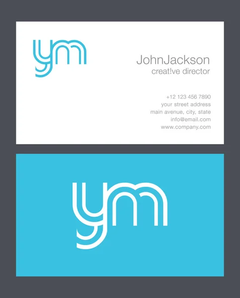 Y & M levél logó — Stock Vector