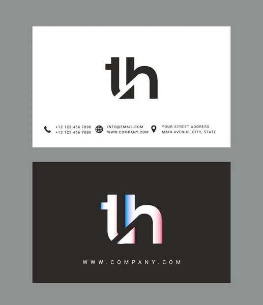 Ícone do logotipo da letra T & H — Vetor de Stock