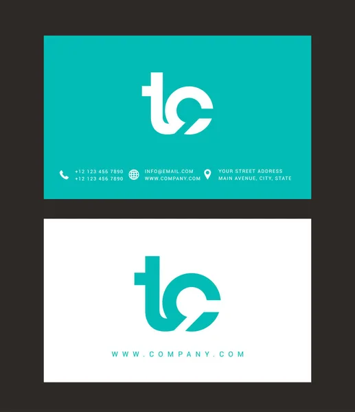 T ve C harfi Logo Simge — Stok Vektör