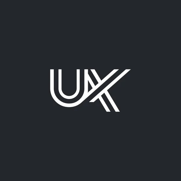 U ve X harfi Logo — Stok Vektör