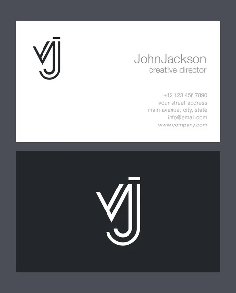 V & j Buchstabe Logo — Stockvektor