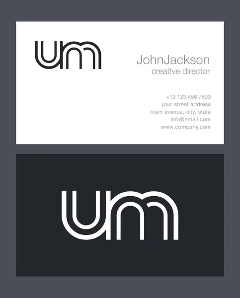 U & M brief Logo — Stockvector