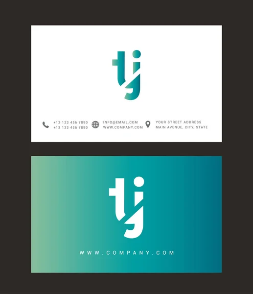 Icona logo lettera T & J — Vettoriale Stock