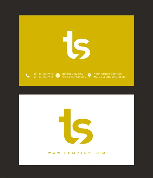 T ve S harfi Logo Simge — Stok Vektör