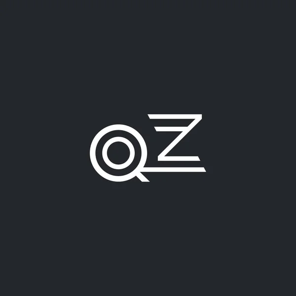 Q 및 Z 문자 로고 — 스톡 벡터