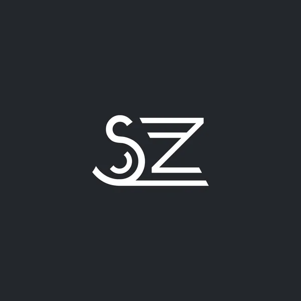 Logotipo de letra S & Z — Vetor de Stock