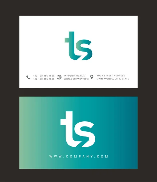 Icona logo lettera T & S — Vettoriale Stock