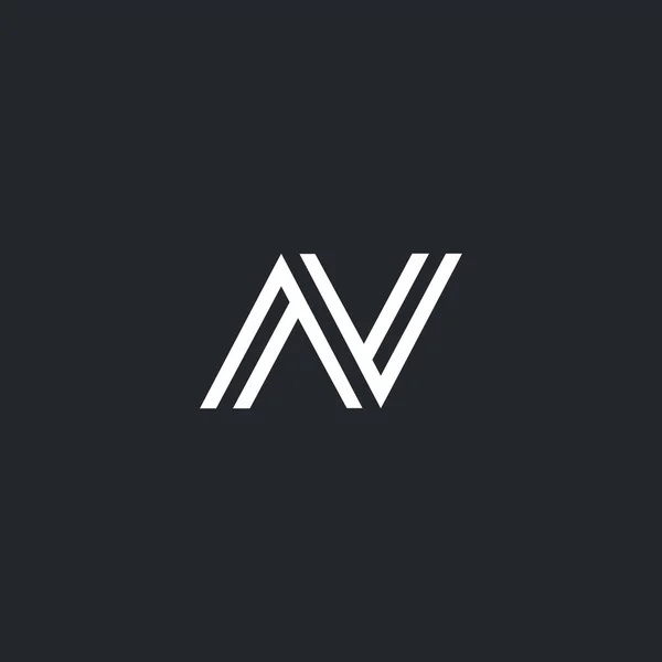 A & V logotipo da carta — Vetor de Stock