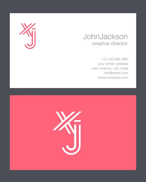 X 与 J 字母标志 — 图库矢量图片